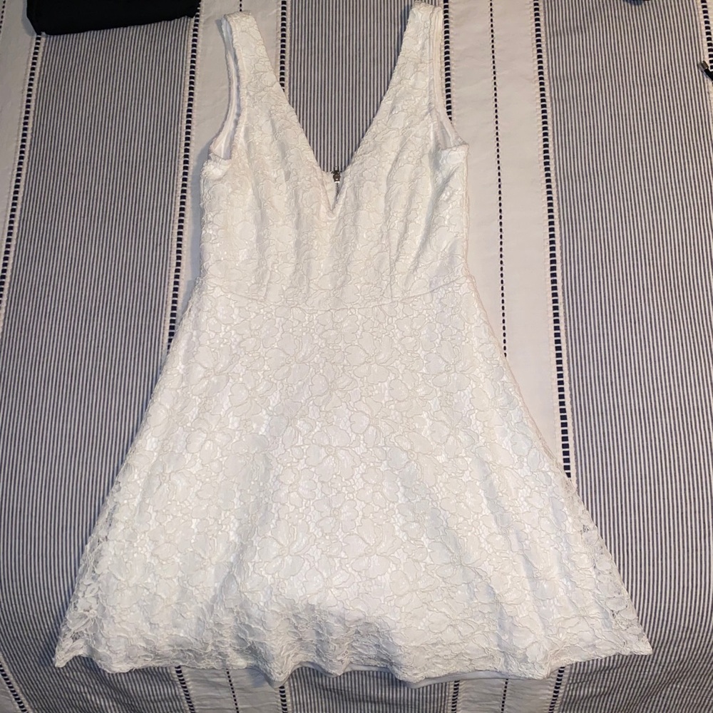 formal white lace dress from Lulus (small)